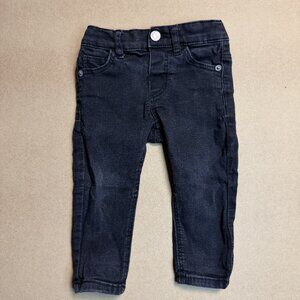 Zara Boys Skinny Jeans - Size 9-12M - Black Wash Distressed